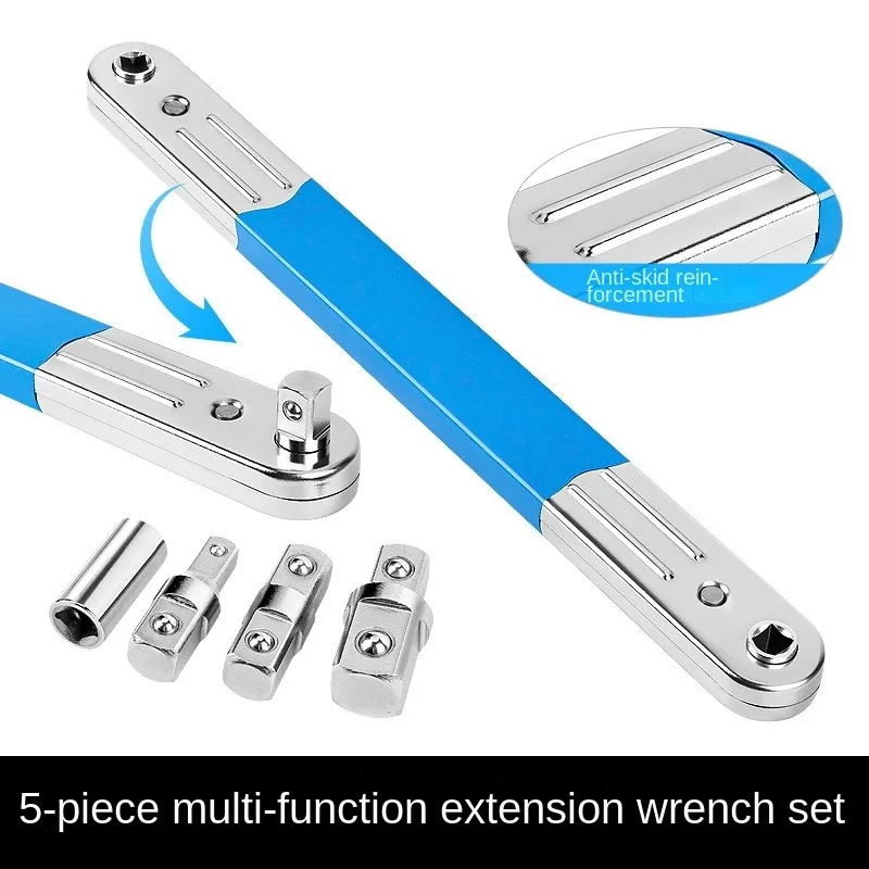 Multi functional extension wrench, ratchet linkage, quick right angle wrench, extension rod, repair tool socket, extension rod