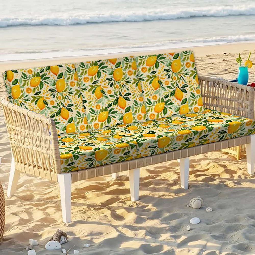 Watercolor Lemon Print Elastic Sofa Cover