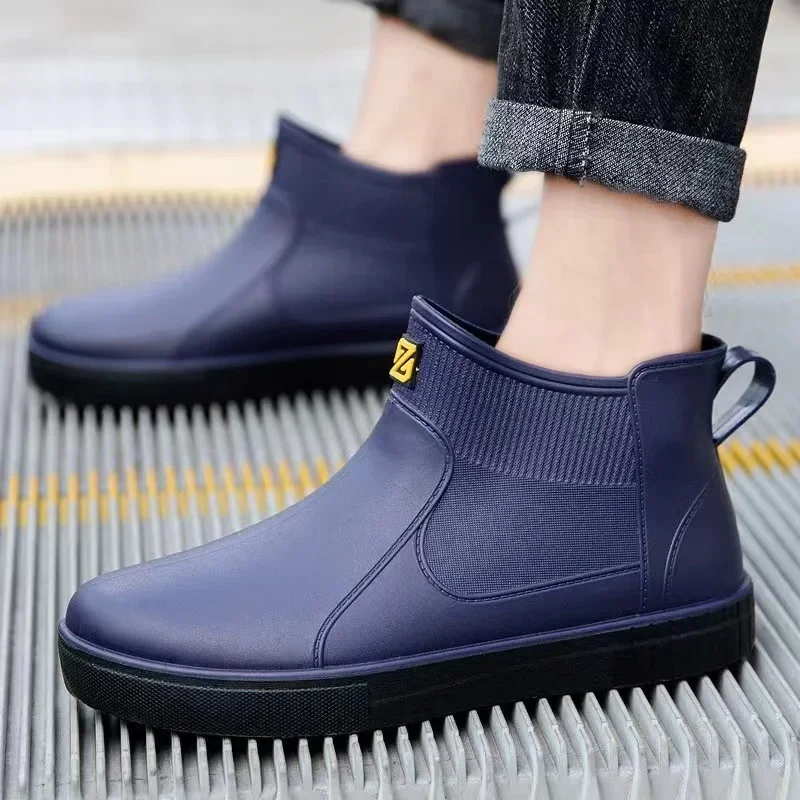 Botas De Lluvia antideslizantes Para Hombre, zapatos De agua, impermeables