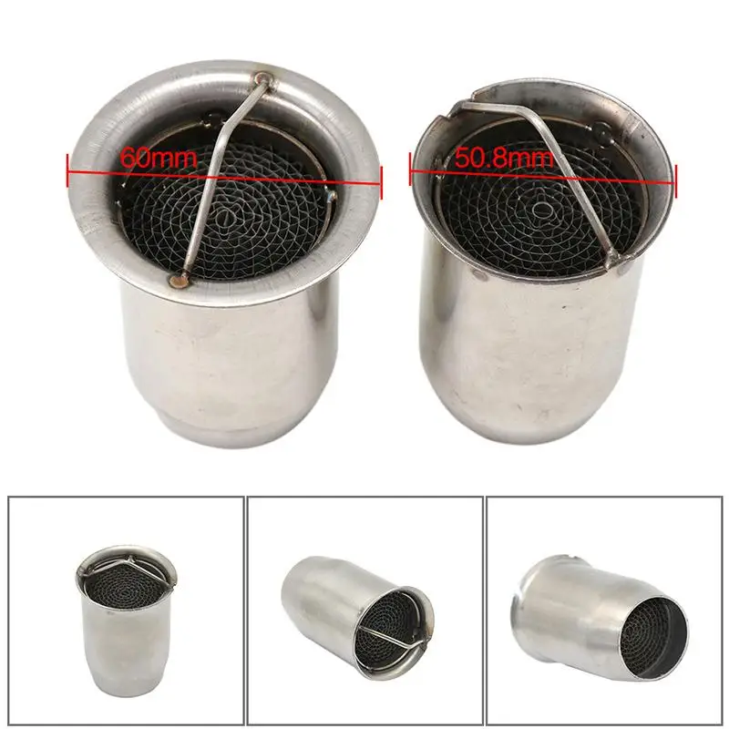 Universal Front Mid End Exhaust Catalyst DB Killer Baffle Waterproof Muffler for Motorcycle Car All Weather Use