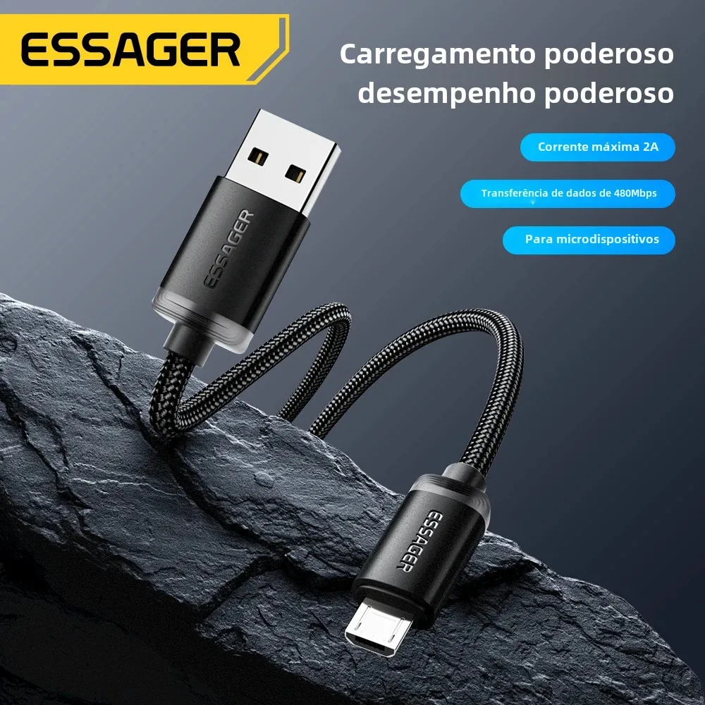 Essager Micro USB-кабель 2A для быстрой зарядки USB-кабель для Xiaomi Realme Redmi Samsung Huawei USB-зарядное устройство для мобильного телефона