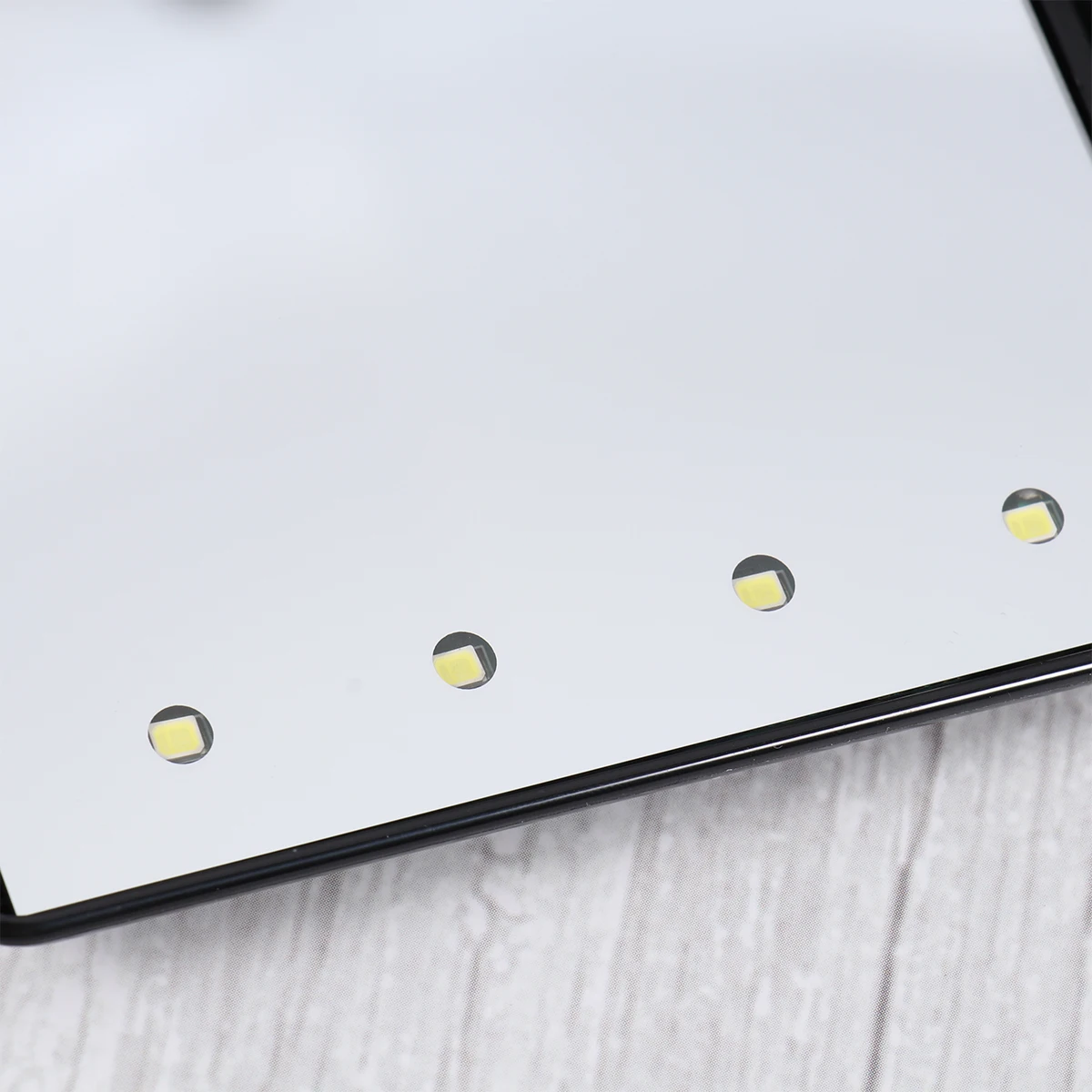 

Led Lighted Folding Makeup Mirror 8 Built-In Lights Portable Mirror Travel Home Use 330 Degree Rotation Bright