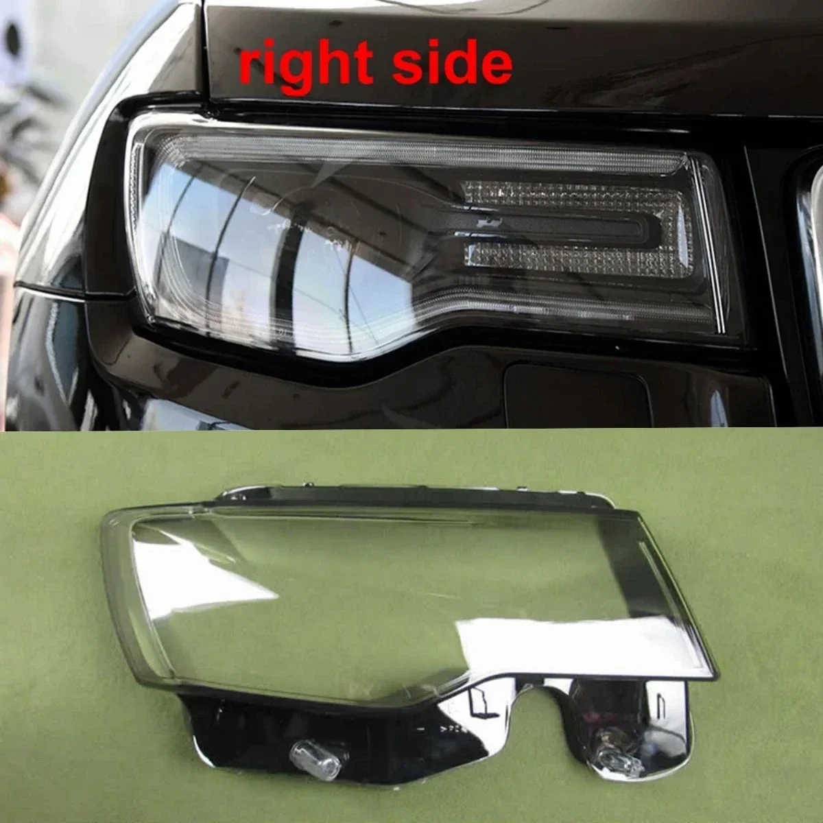 

For Jeep Grand Cherokee Lampshade Headlamp Lamp Shell Lens Headlight Cover Plexiglass 2014 2015 2016 2017 2018 2019