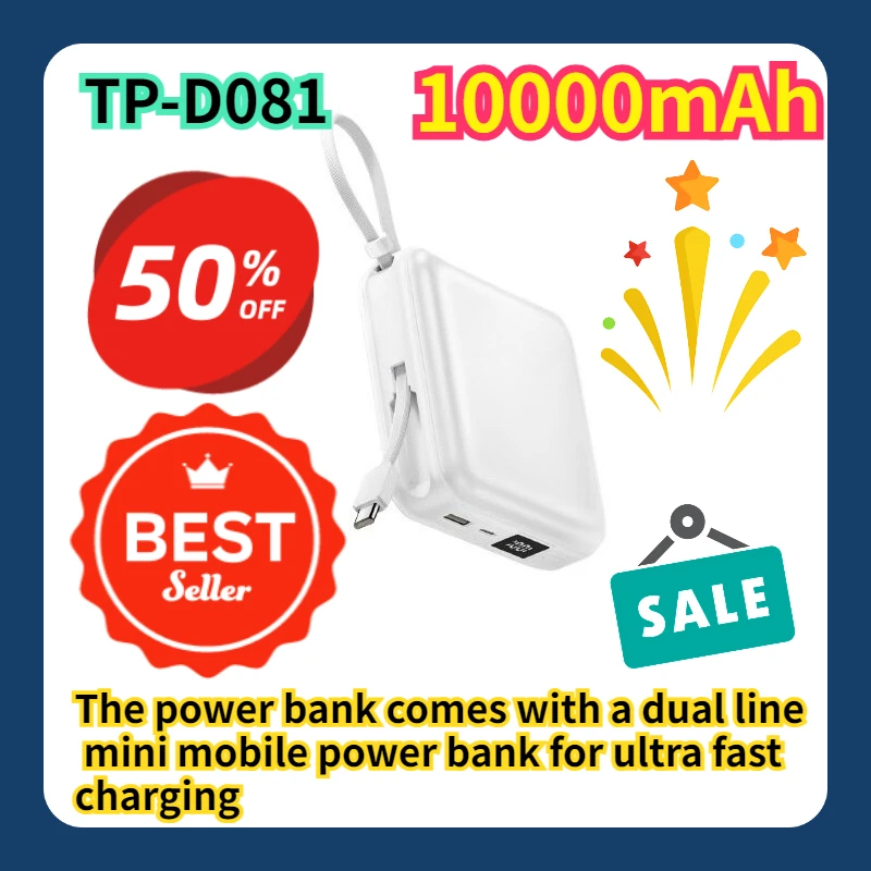 

For The Power Bank Comes with A Dual Line 10000mAh Mini Mobile Power Bank for Ultra Fast Charging