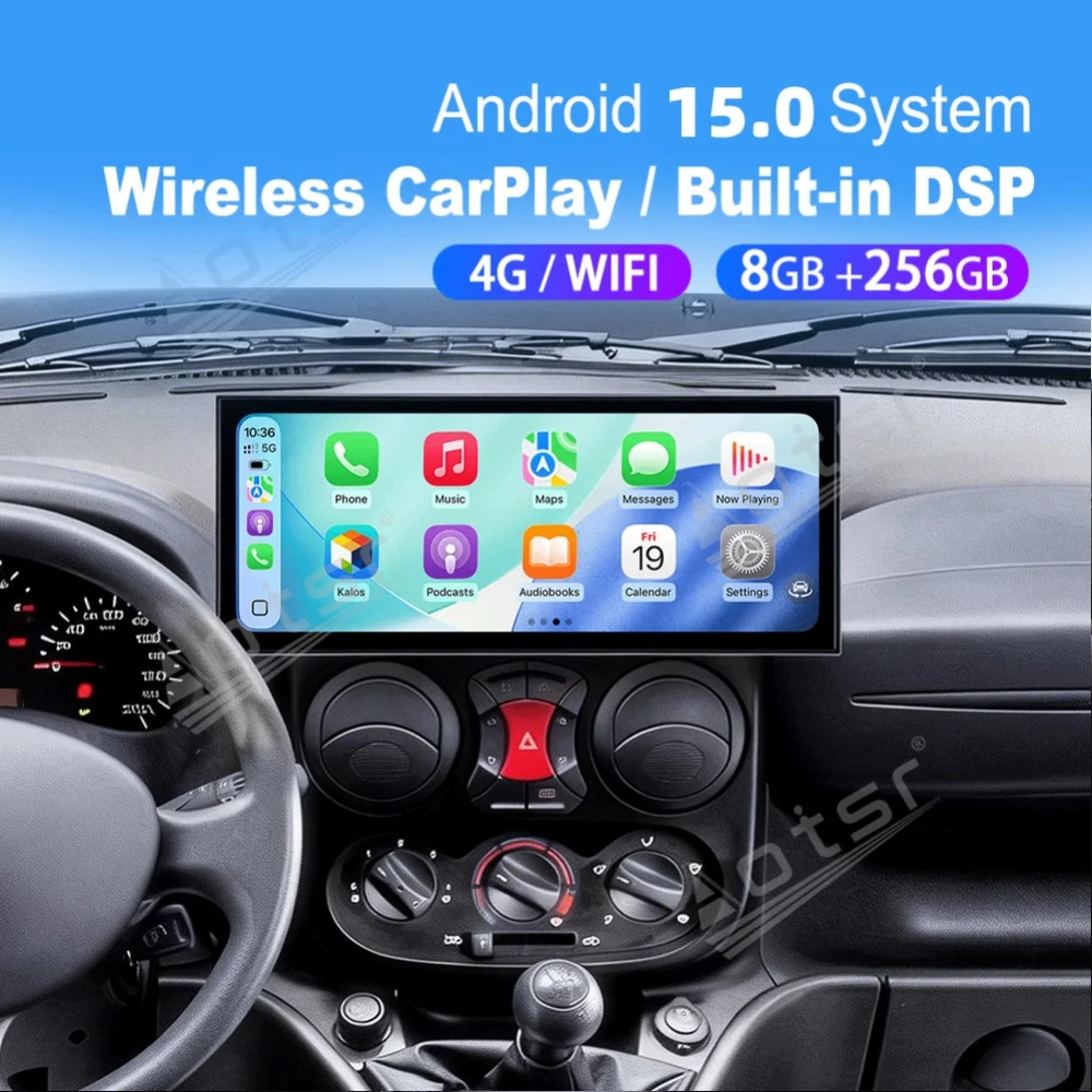 

15,8-дюймовый Android-экран, автомобильное радио Qualcomm Carplay для Fiat Doblo 2002~2017, автомобильное авторадио, мультимедийный плеер, GPS-навигатор, головное устройство