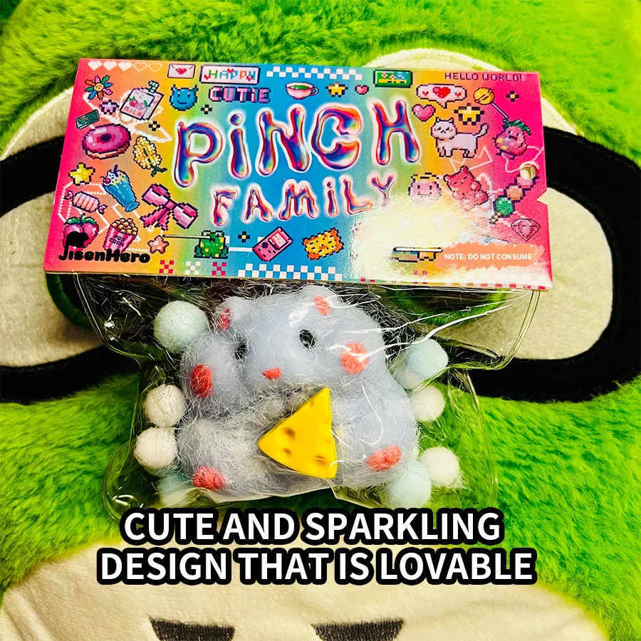 Nowa zabawka do ściskania chomika z kreskówek Szczypta Squish Ręka Relaks Zabawka Dekompresja Zabawki do ściskania Fidget Zabawki sensoryczne Dla dzieci Dorośli Prezent