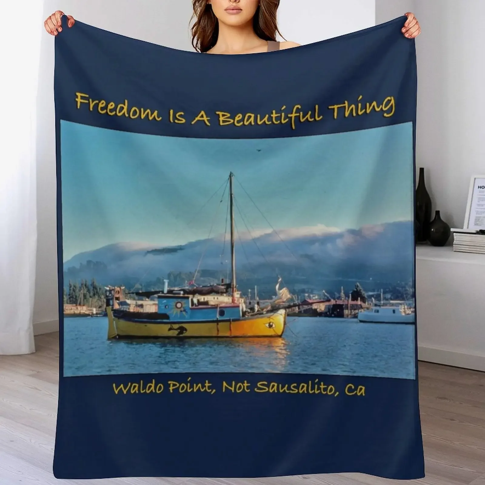 Freedom Is Beautiful Thing Throw Blanket funny gift Flannels Blankets