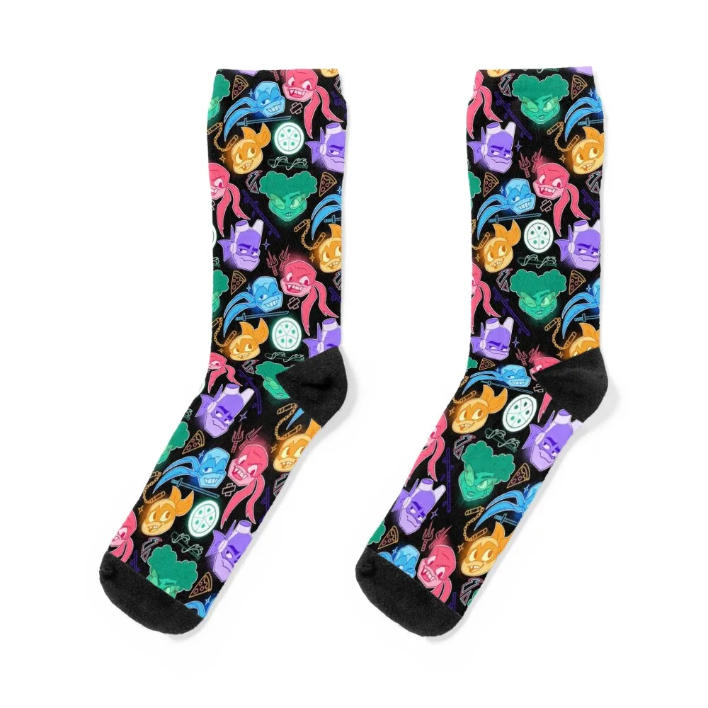 

Turtle Power! Socks Soccer heated New year's winter gifts Socks For Women Men's retro Rugby sports and leisure Socks Girl Men's