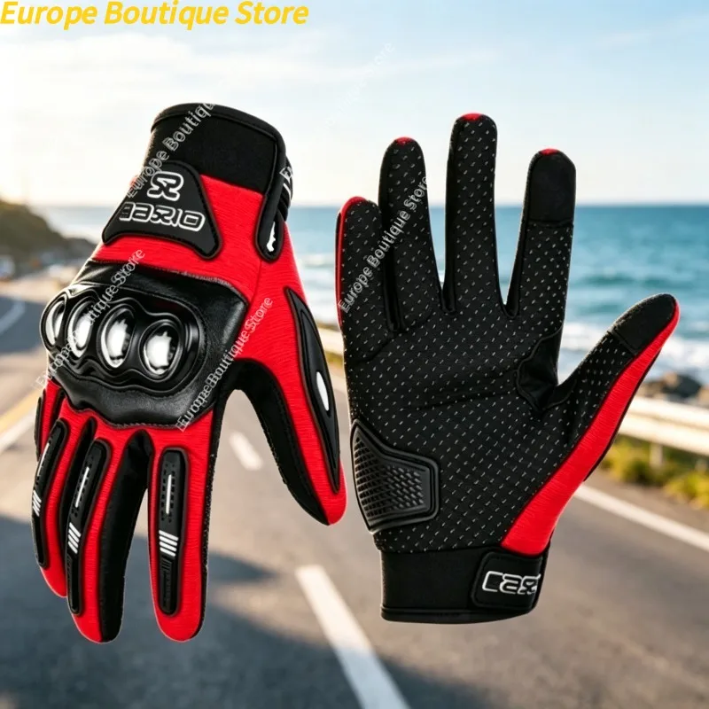 

Summer Anti Fall Motorcycle Gloves For Electric Bike Motocross Thin Breathable Touch Screen Anti Slip Riding Equipment For Men