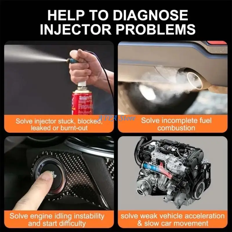 U13C Professional Double Channel Oil Injector Tester Diagnostic Tool With 8 Mode For Automotive Maintenance And Cleaning