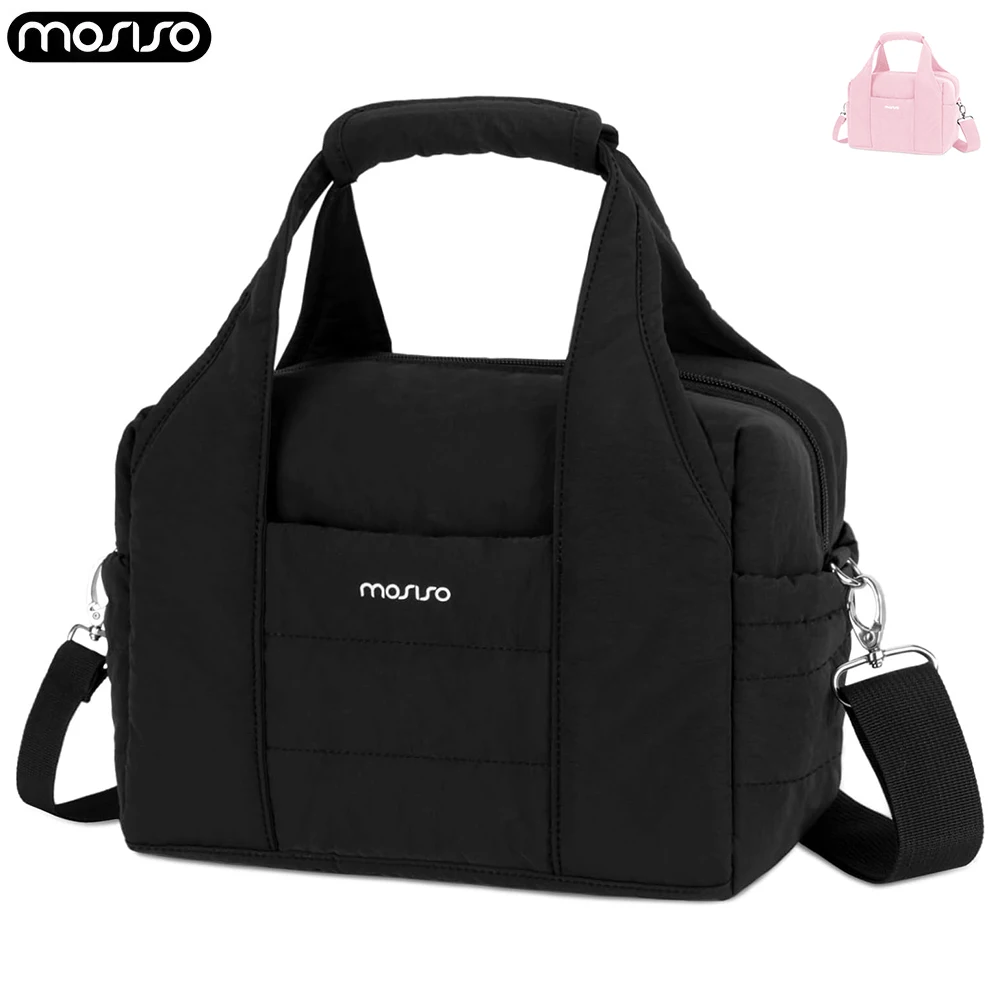 

MOSISO Lunch Bag for Women Men Quilted Puffer Insulated Large Capacity Reusable Leakproof Cooler for Work Picnic and Travel