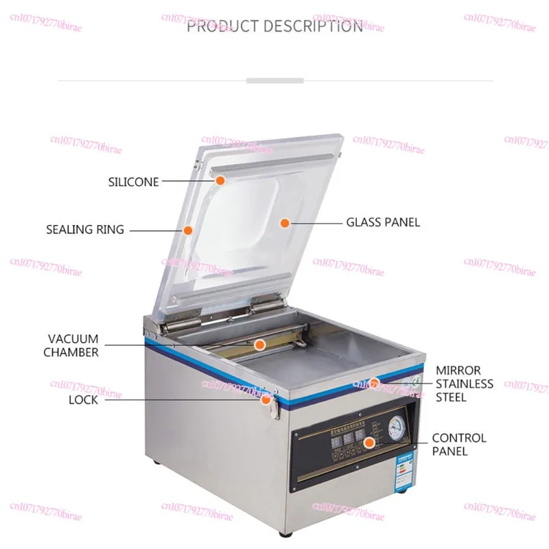 

Dual-purpose Fresh-keeping Plastic Sealing Machine Commercial Wet and Dry Food Vacuum Sealer Automatic Vacuum Packaging Sealer