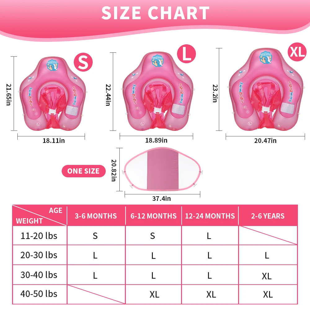 Swimbobo Baby Swimming Float With Canopy Inflatable Infant Floating Ring Kids Swim Pool Accessories Circle Bathing Summer Toys