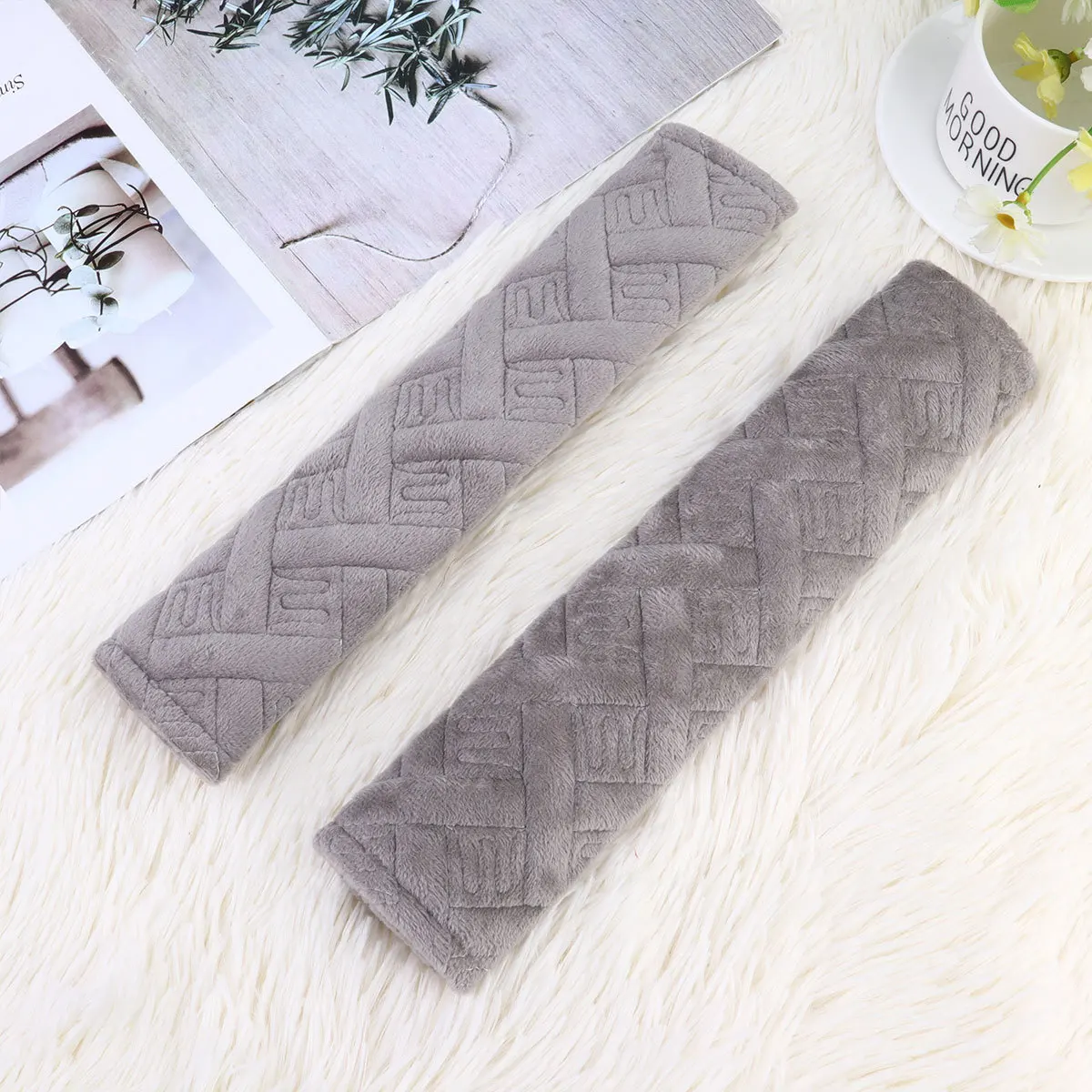 

Safety Covers For Premium Breathable Shoulder Pads Auto Protectors For Backpack Diaper Bag Grey