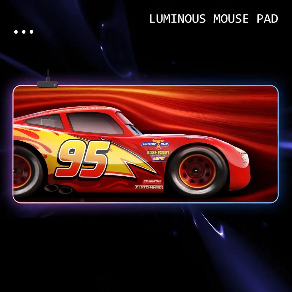 lightning mcqueen Mouse Pad Mouse Pad With Backlight Deskmat Anime Mousepad Gamer Desk 70x40cm Computer Mouse Pad