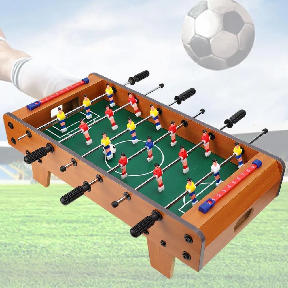 Football Table Mini Football Table Game Footballs Score Keepers Wood Soccer Table Top for Kids Family Night Parties Game Rooms