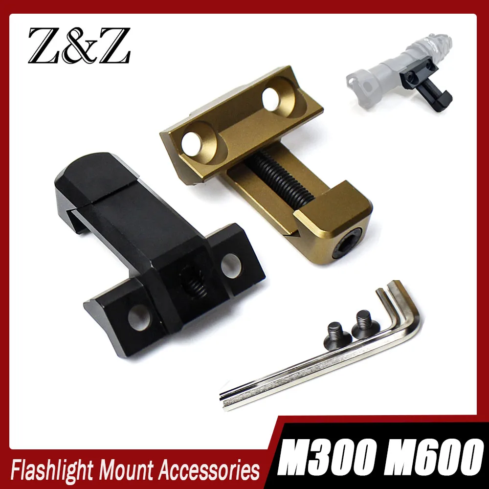 

Tactical Flashlight Mount Offset Base Fit 20mm Picatinny Rail For M300 M600 PLH-V2 Light Side Rail Hunting Airsoft Accessories