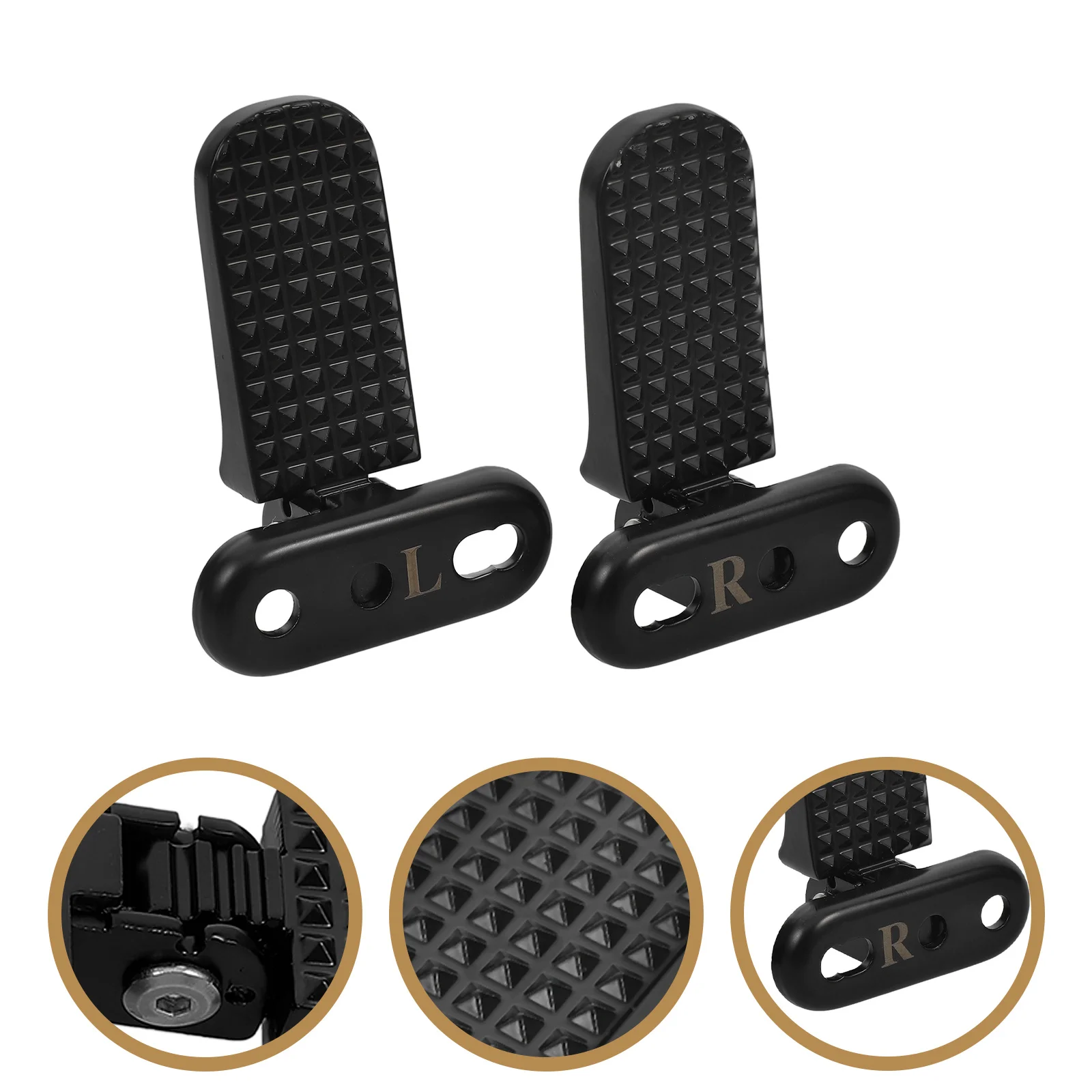 

1 Pair Folding Bike Pedal 43-51Mm Electric Moped Footrest Metal Peg For Rear Set Replacement Accessory Motorcycle Parts