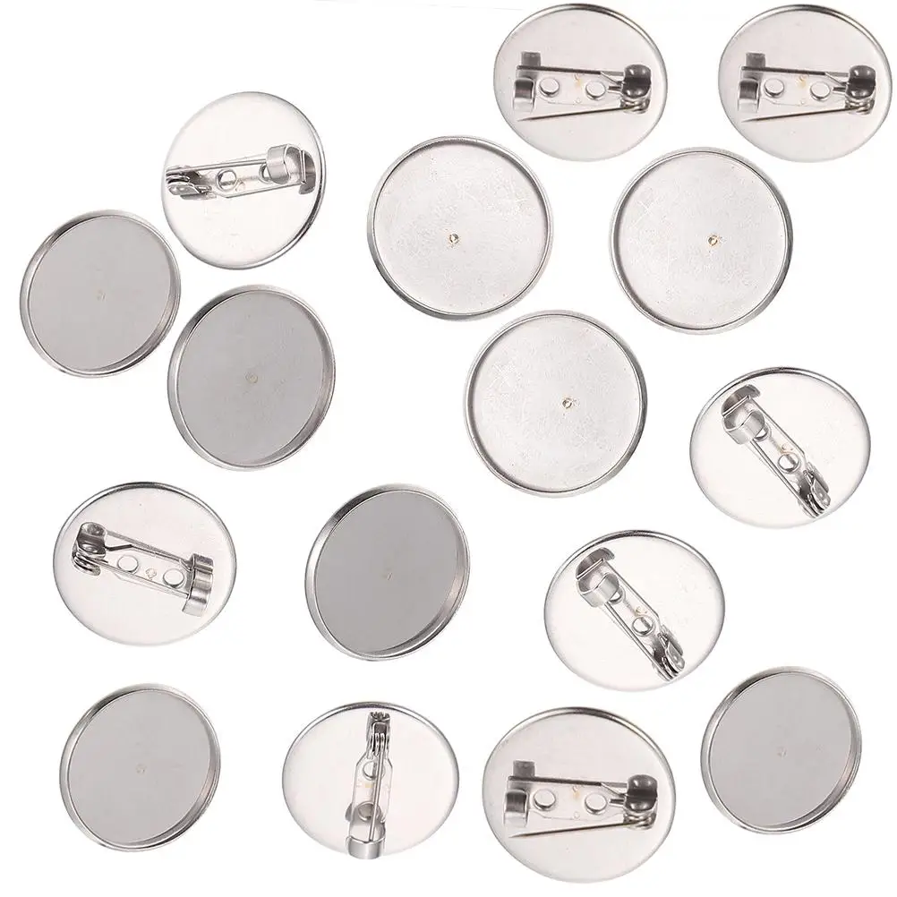 20 Pcs Brooch Accessories Base Setting Breastpin Tray DIY Trays Material Safety Making Supplies