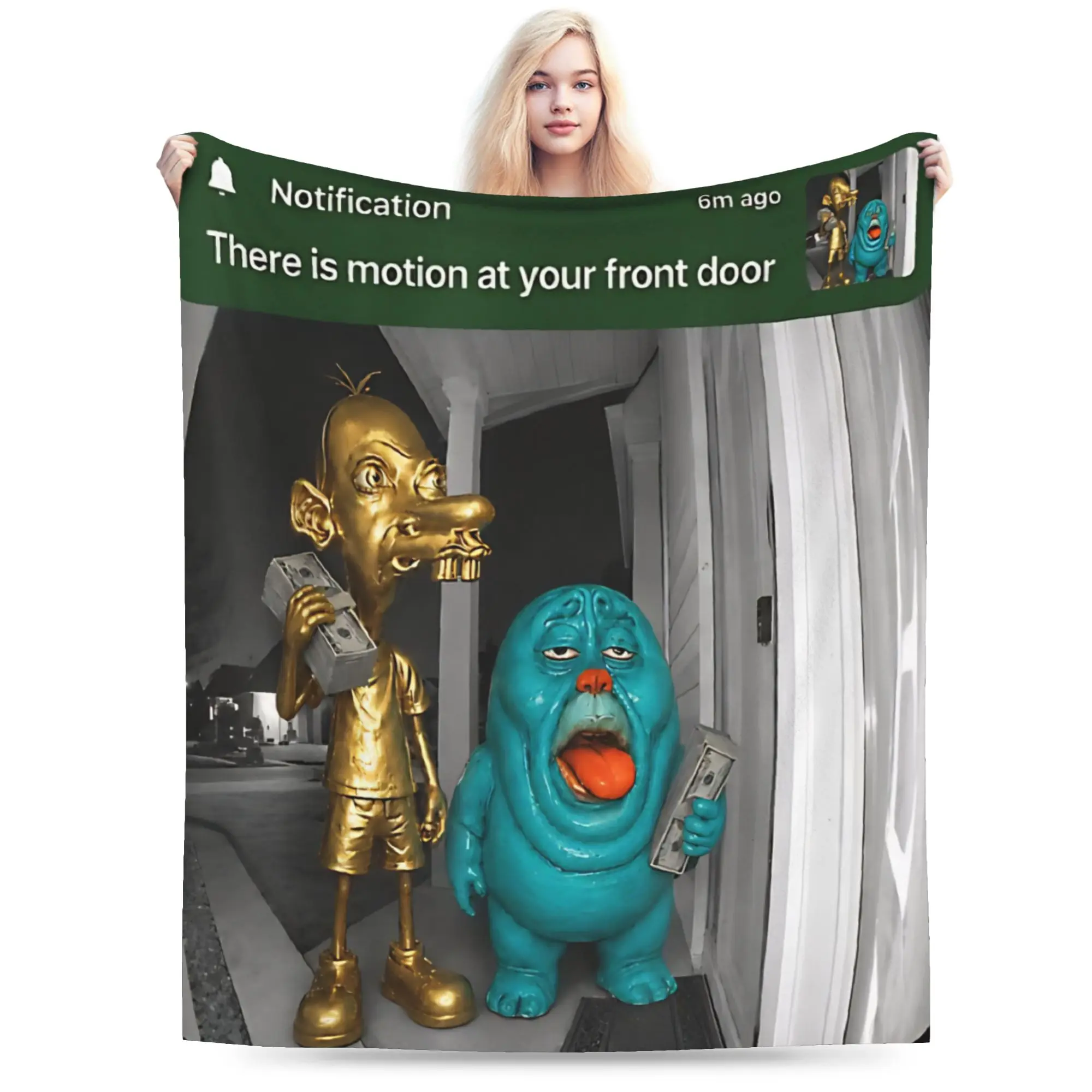 There Is Motion At Your Front Door Neegy Meme  Blankets Soft Fleece Relax Present  Throw Blankets Bedspreads