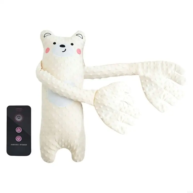 N1HB Cartoon Baby Sleep Doll Dolling Hand Pillow Toy مع لعبة خدمة طويلة عن بُعد للحديدين #4