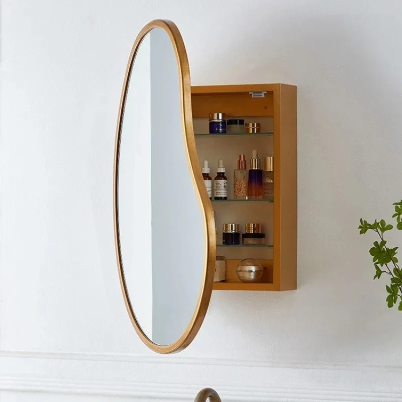 الشمال غير النظامية خزائن الحمام الإقامة المنزلية مدخل مرآة الزخرفية الحمام خلع الملابس مرآة خزانة أثاث الحمام #1