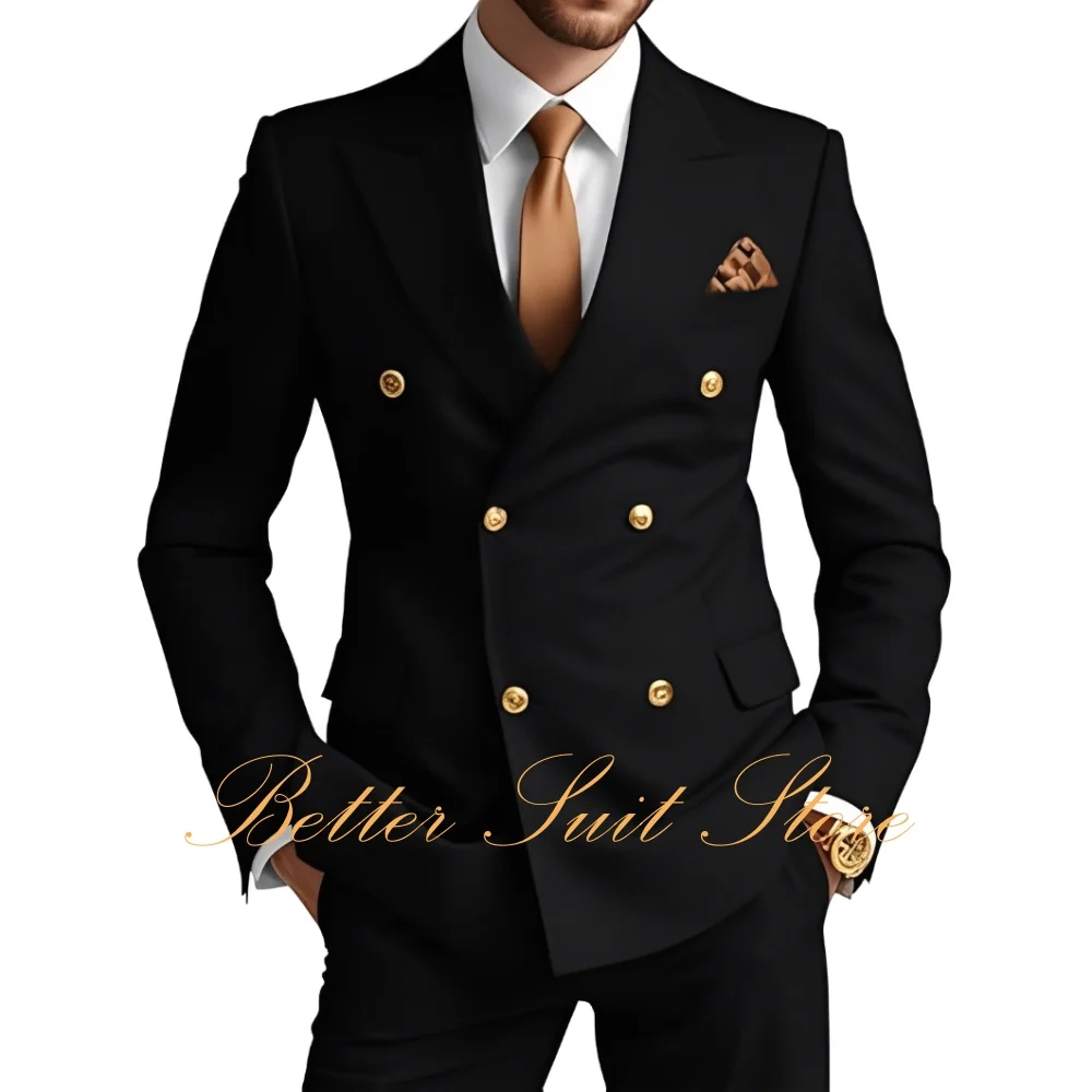 بدلة رجالية رسمية 2 قطعة سليم صالح مزدوجة الصدر السترة فستان أطفال مع سروال داخلي بلون العريس سهرة ل بدل رجالي الزفاف