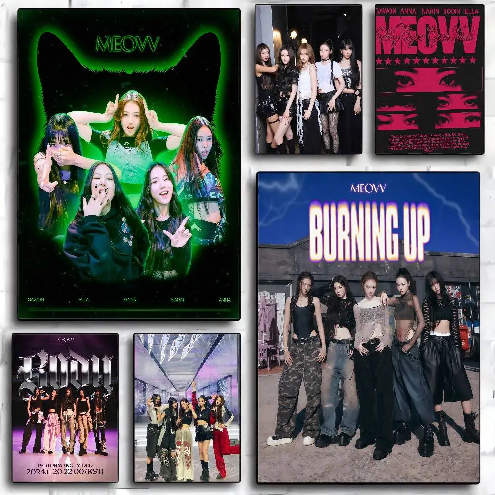 KPOP MEOVV-V Classic Vintage Posters Vintage Room Home Bar Cafe Decor Nordic Home Decor