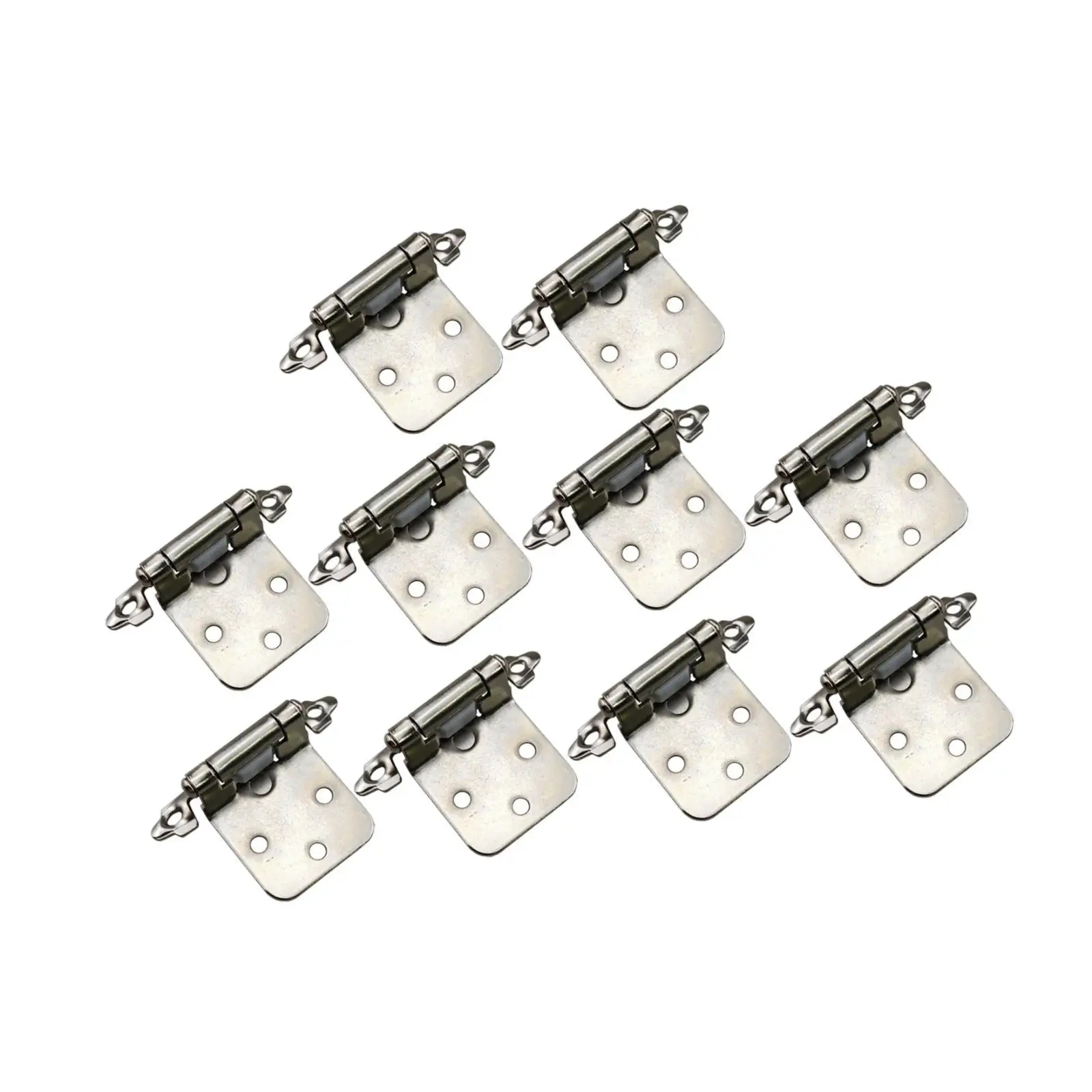 10x Self Closing Hinges Easy to Install Furniture Hardware Accessories Face Mount Iron Spring Hinges Cabinet Door Hinges
