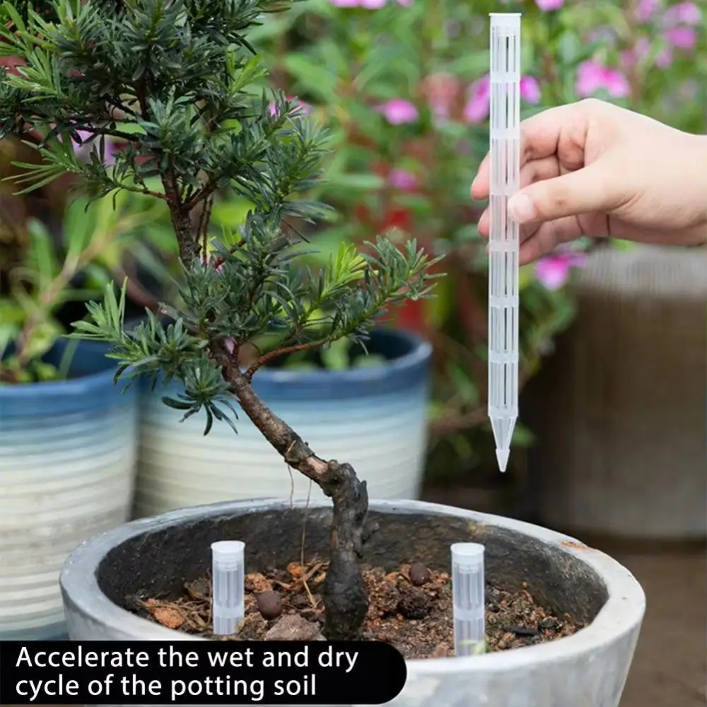 10Pcs Universal Plant Root Ventilation Pipe Breathable Root rot-resistant Flower Pot Ventilation Pipe Reusable Transparent