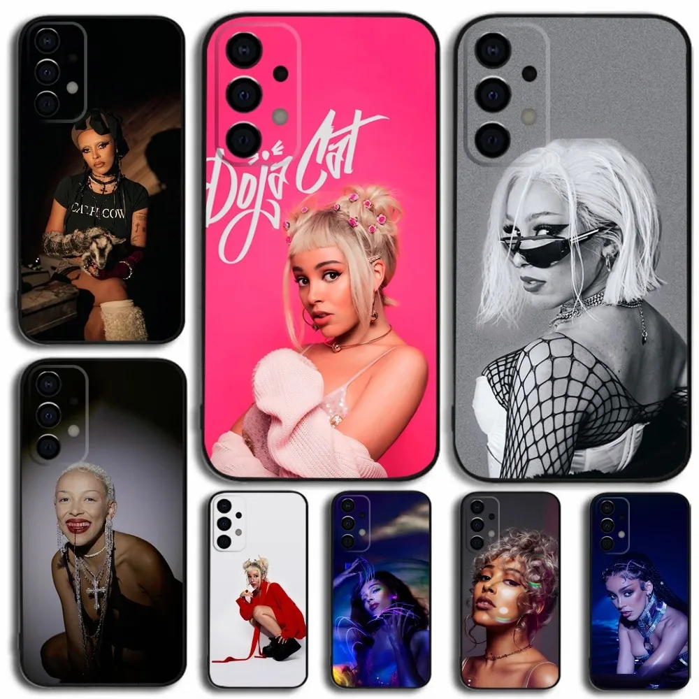 Singer D-Doja Cat Phone Case For Samsung Galaxy A13,A21s,A22,A31,A32,A52,A53,A71,A80,A91 Soft Black Cover