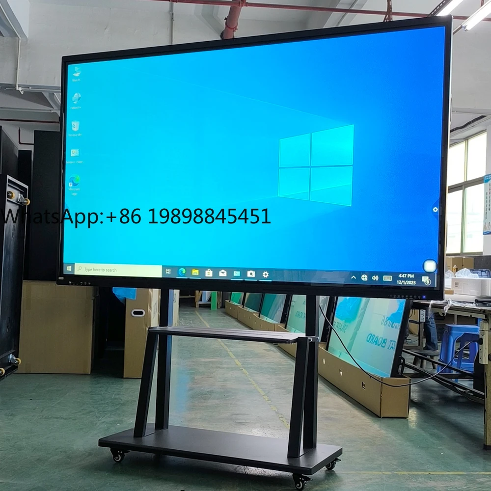 55 65 75 85 86 98 Inch OEM ODM LCD Double System Interactive Smart 2K 4K IR Touch Screen Electronic Digital White Board Players