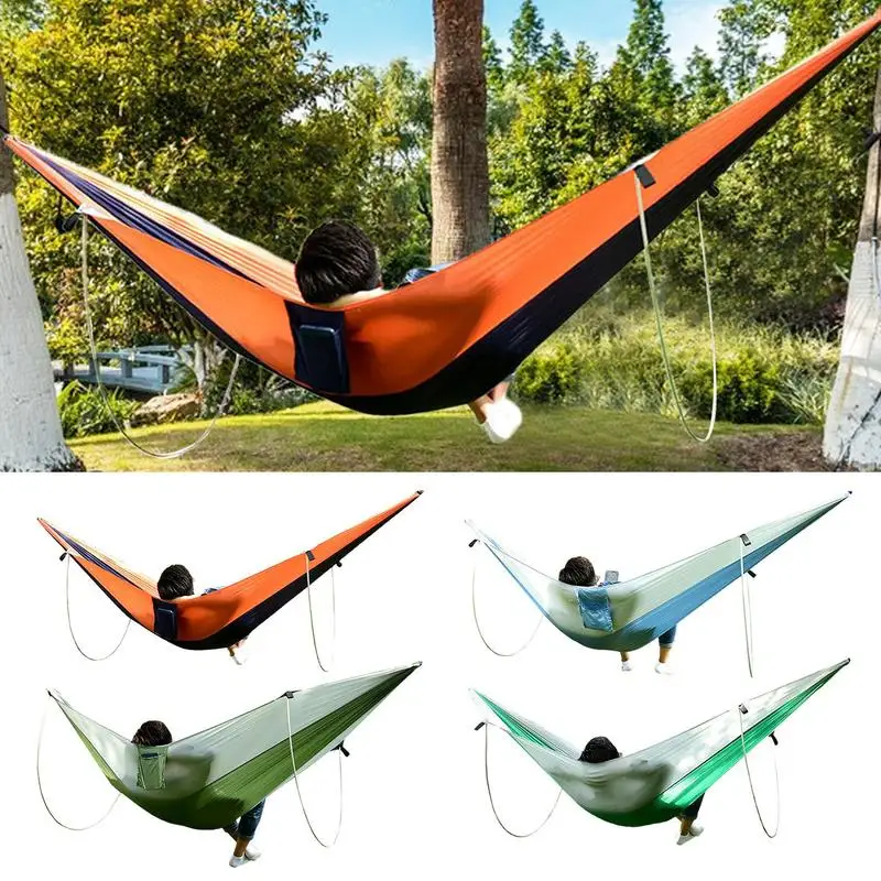 

Hammocks For Outside Lightweight Outdoor Hammock Tree Hammocks Nylon Parachute Hammock Waterproof Dual Support Poles For Fishing