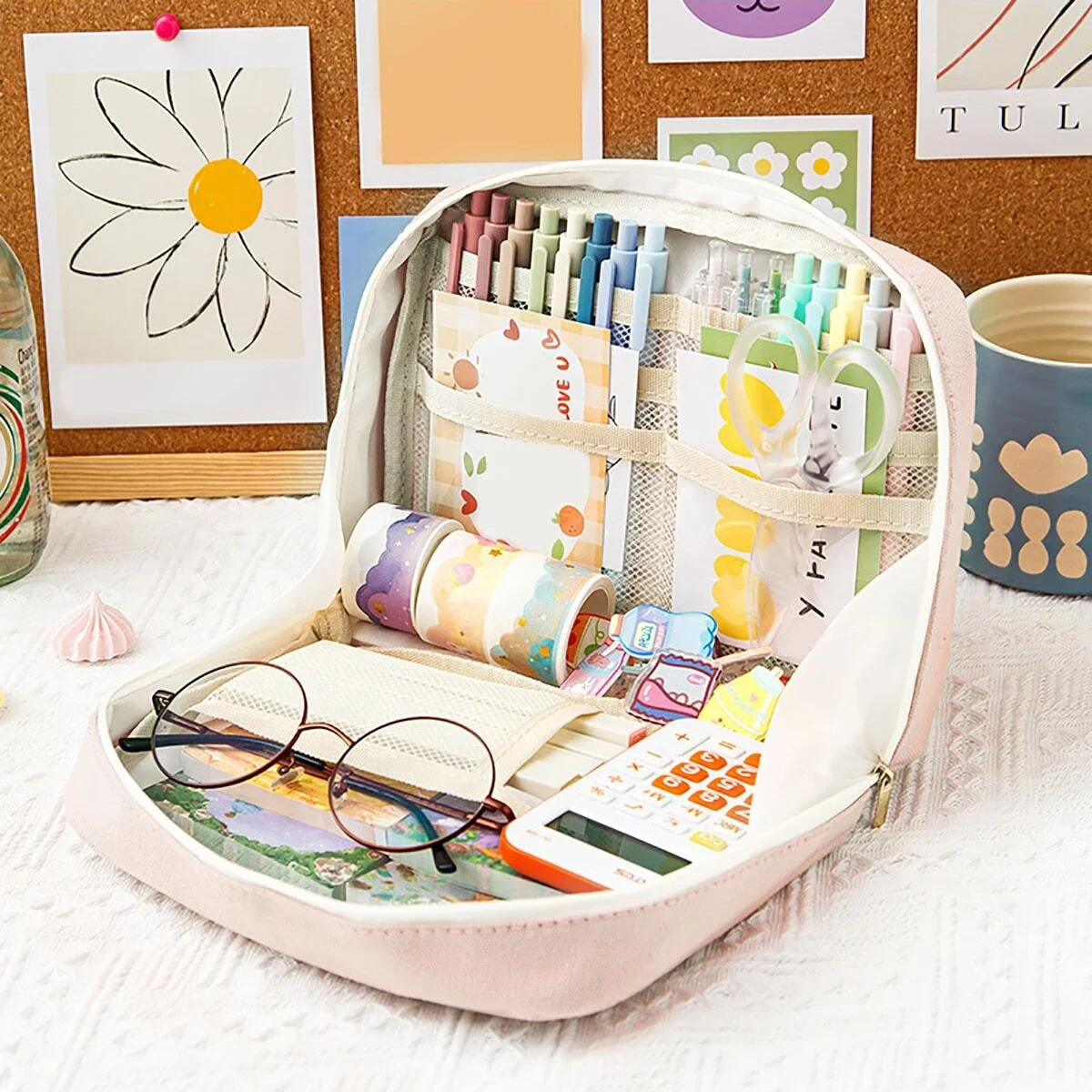 

Large Capacity Pencil Case Kawaii Pencil Boxes For Girls Cute Korean Stationery School Supplies Pen Pouch Organizer