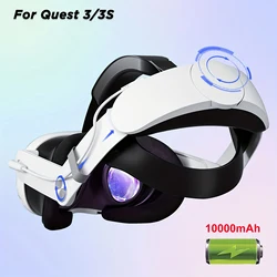 10000mAh Battery Head Strap For Meta Quest 3/3S Elite Strap Replacement 18W Fast Charging Adjustable Comfortable VR Accessories