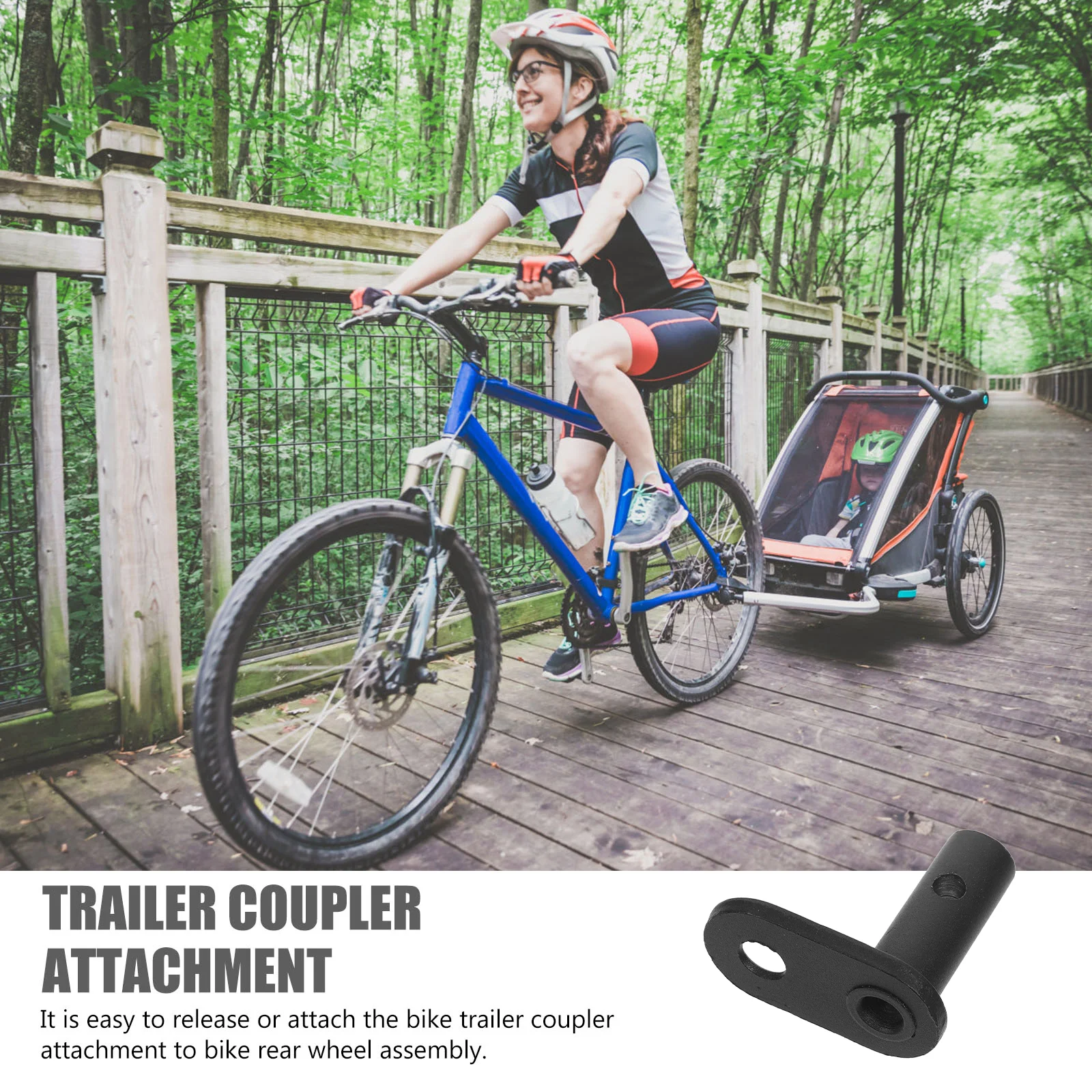 Acessórios para reboque, conector de acoplador de bicicleta, adaptador de ciclismo, acessório para bicicleta de bebê