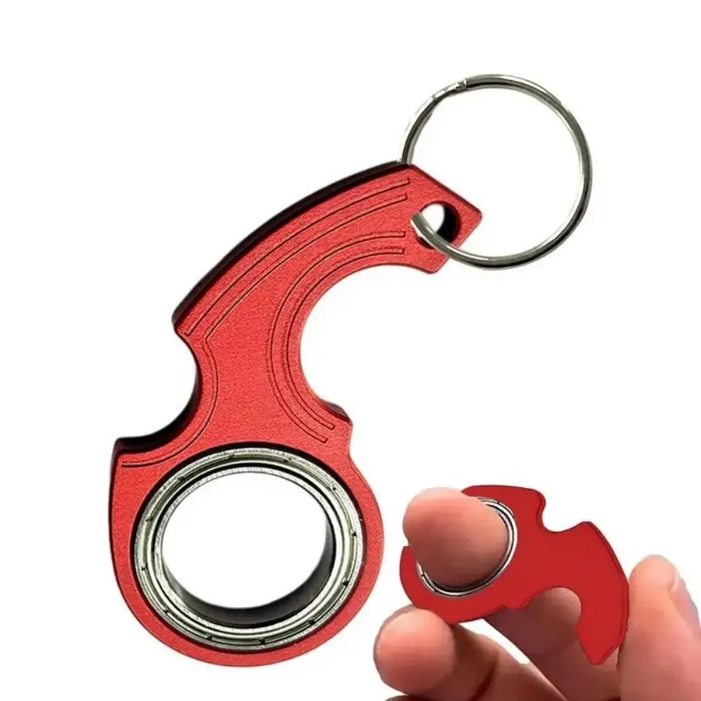 

Fidget Spinner Keychain Anxiety Stress Relief Revolve Fingertip Keyring Cool Relieving Boredom Adults and Kids Birthday Gifts