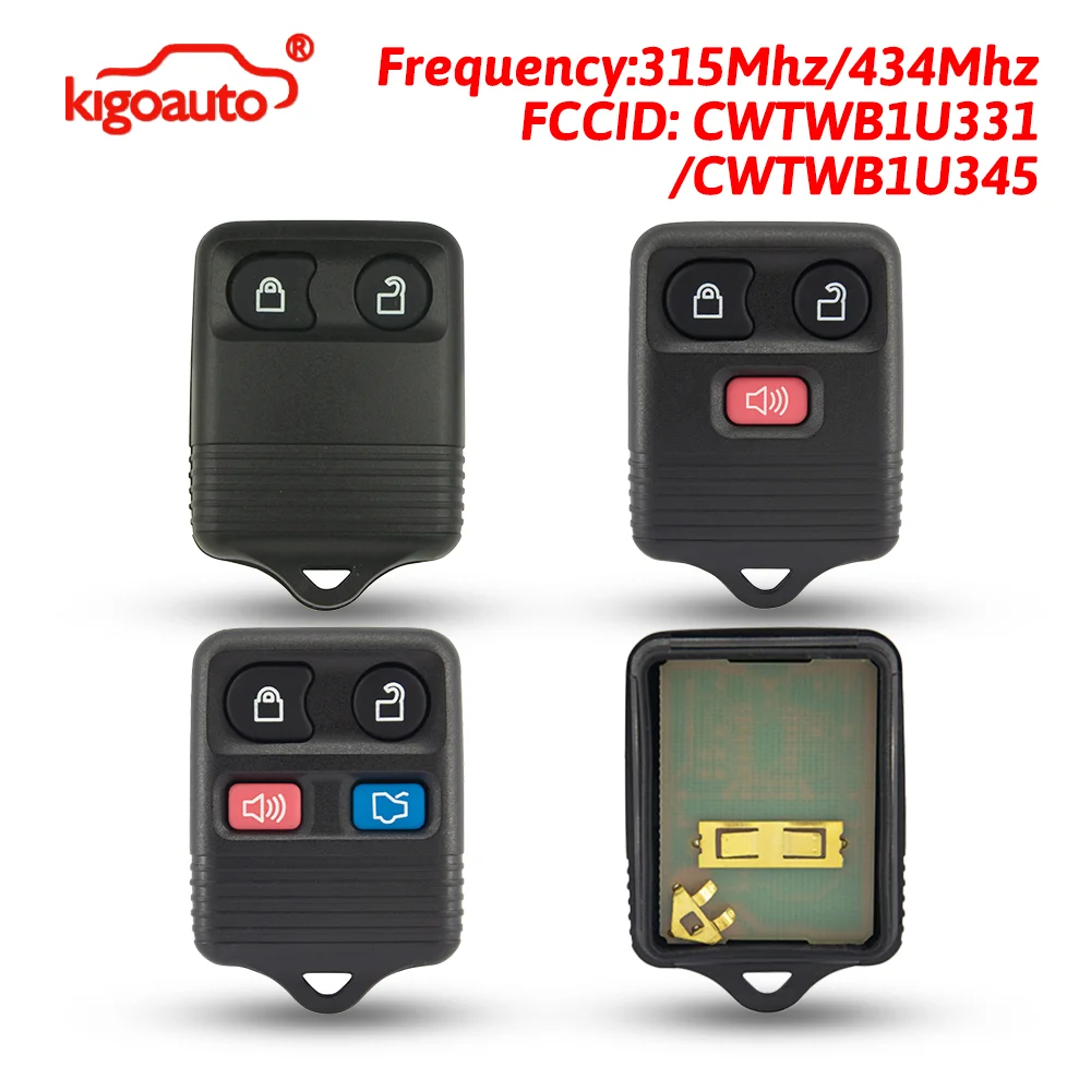 

kigoauto Remote Fob 315/434MHz for Ford Maverick Escape Tourneo Connect Edge Explorer Focus Mustang F-Series 1998-2014