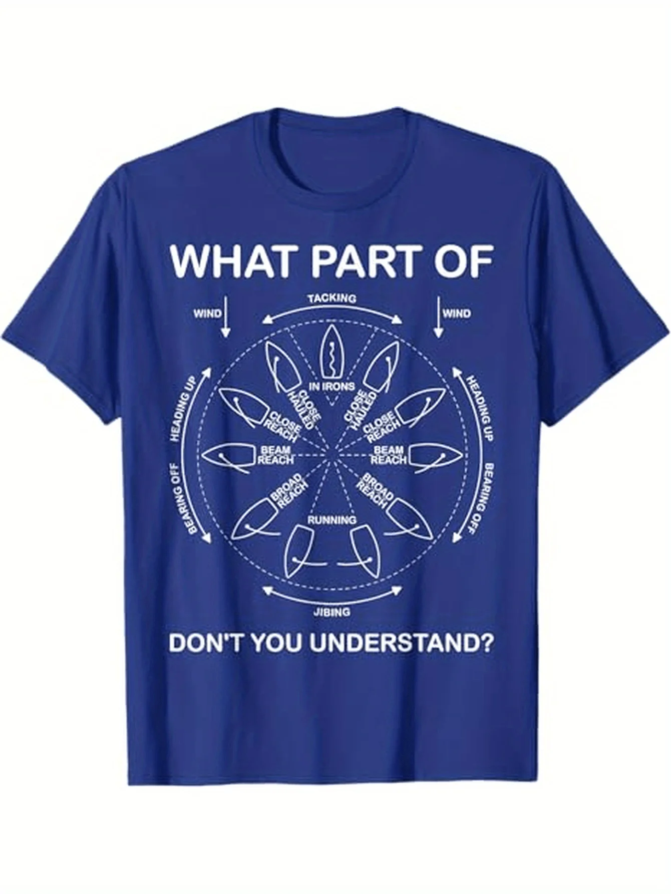 Points of Sail Manoeuvre Sailing Ship Sailor T-Shirt 100% Cotton O-Neck Short Sleeve Summer Casual Mens T-shirt Streetwear