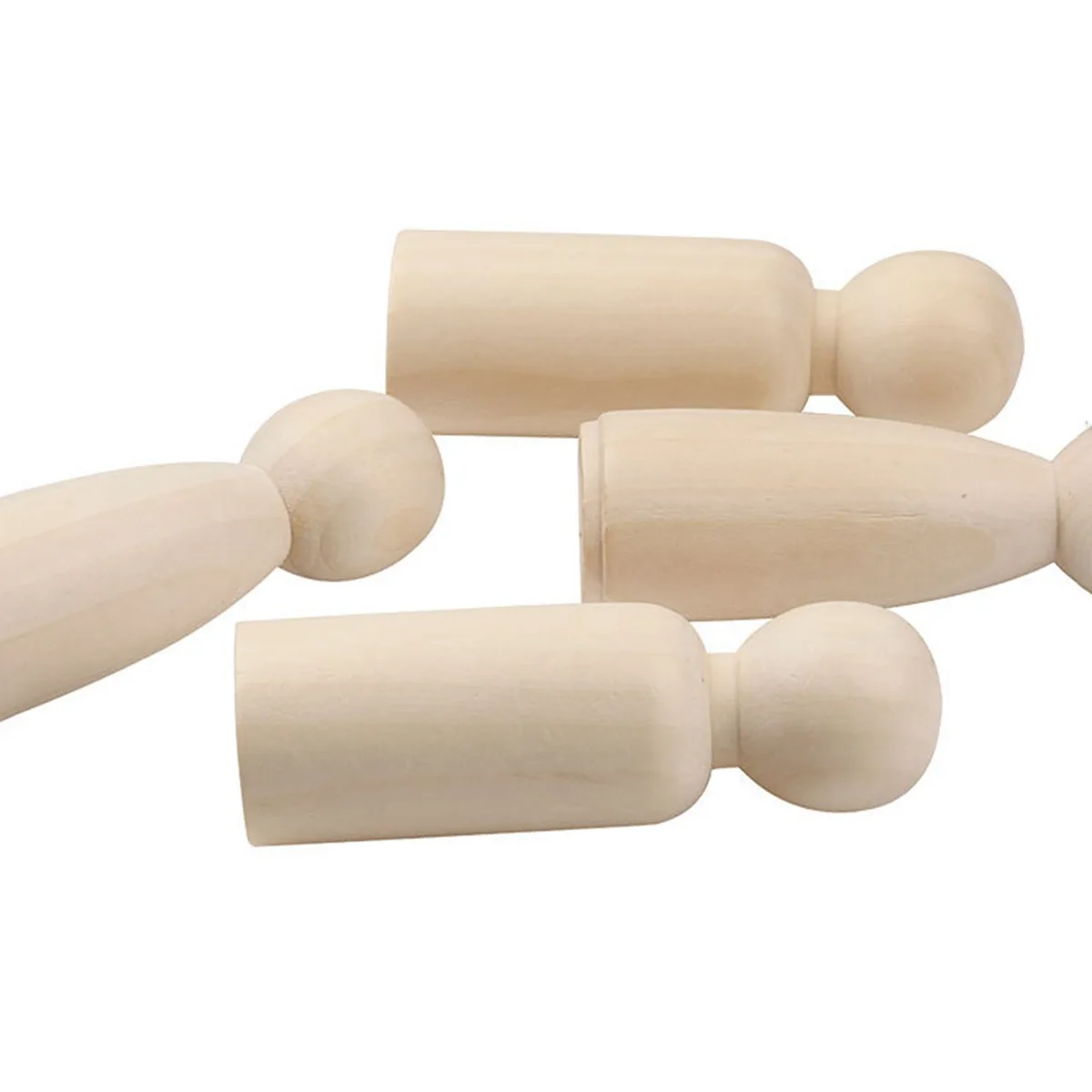 20pc 120mm Wood Crafts Girls and Boys  Diy Handmade 12cm Blank Home Decoration Peg Dolls Wooden Craft for Baby Room