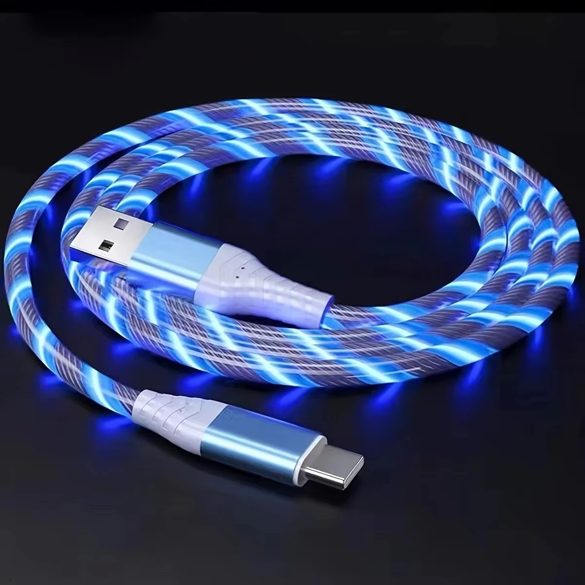 

Flow Luminous USB Type C Cable Fast Charging Data Cord Glowing LED Fast Charging Cable for Samsung Xiaomi IPhone 15 16 17 pro