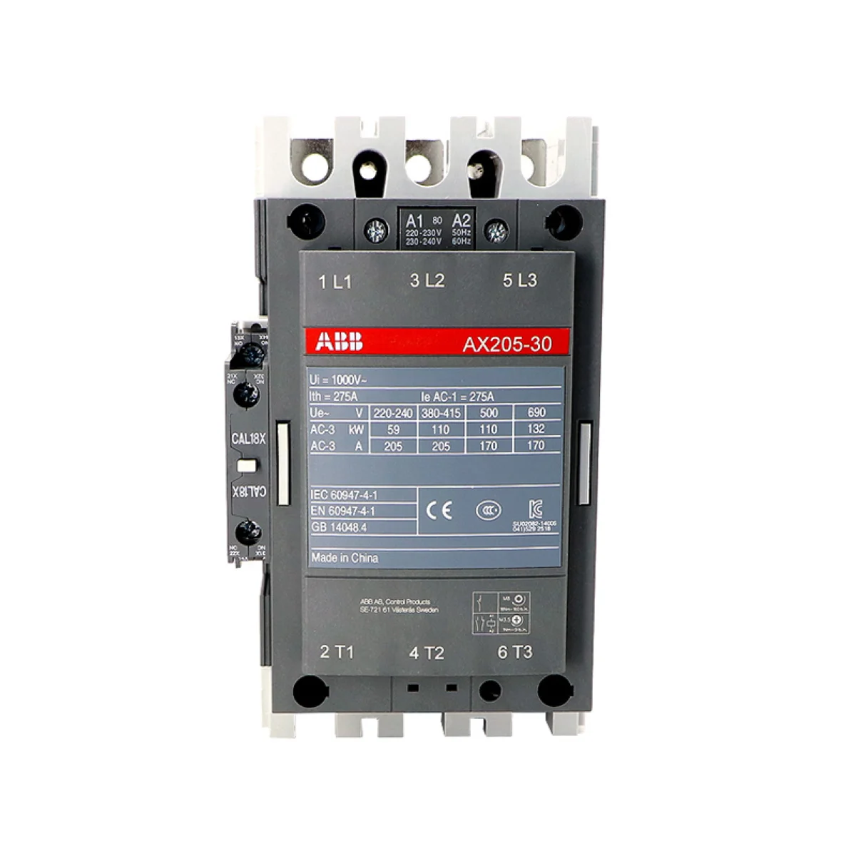 10139728 AX205-30-11-80*220-230V50HZ/230-240V60HZ Contactor 1SFL501074R8011