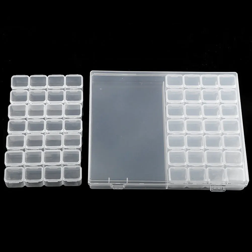 

56 Grids Detachable Nail Storage Box Transparent Organizer Classified Storage Tray False Nail Holder Transparent Box