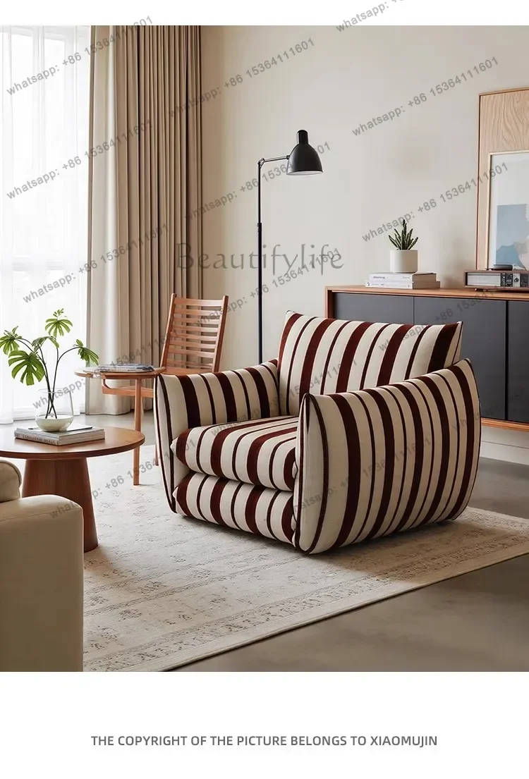 PG  Retro Single Sofa for Small and Large Living Rooms, Lazy Sofa for Balcony Leisure