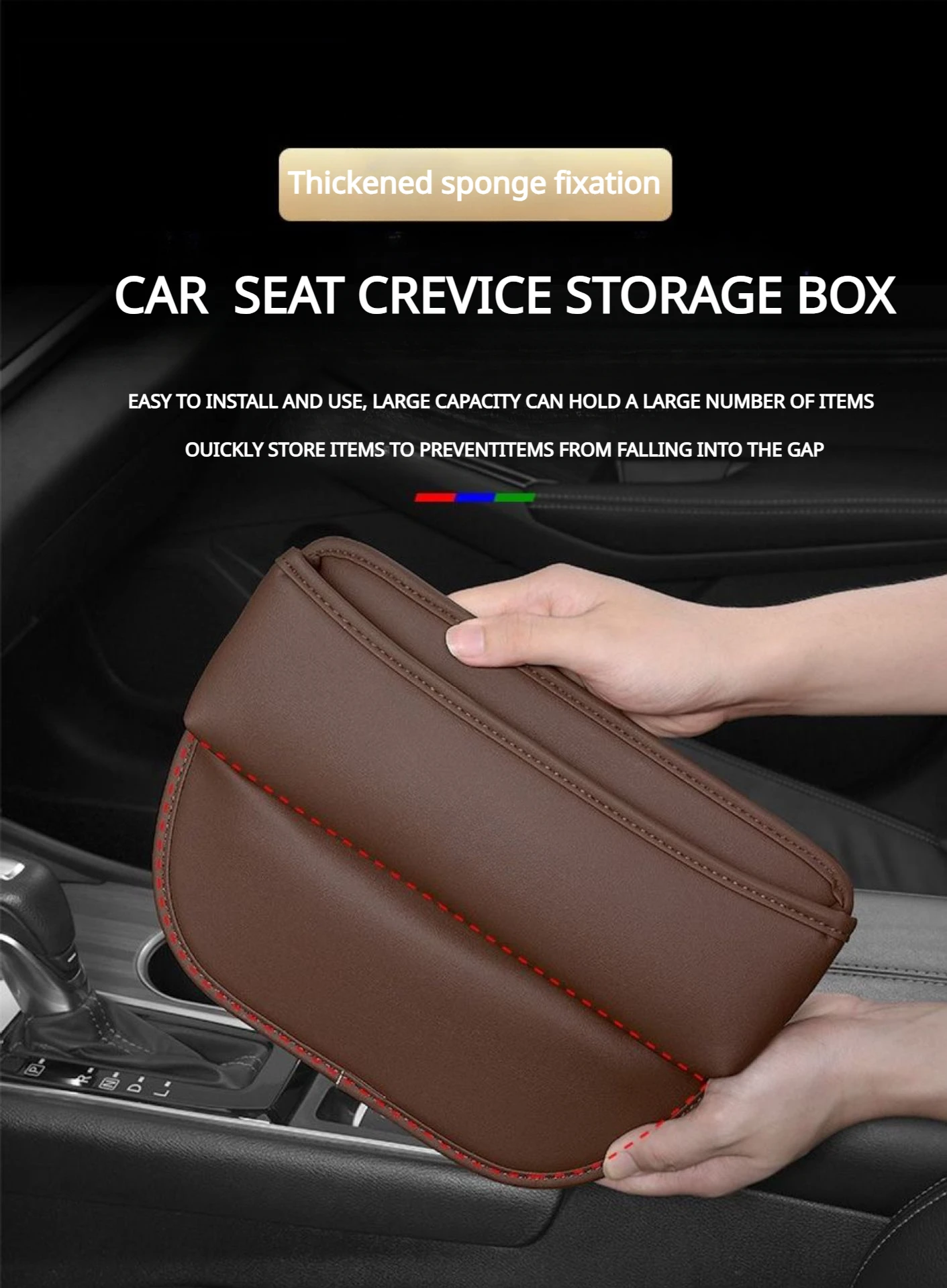 

Premium Car Seat Gap Filler with Wear-resistant Material and Seat Crevice Storage Seat Side Storage Box Car Storage Bag