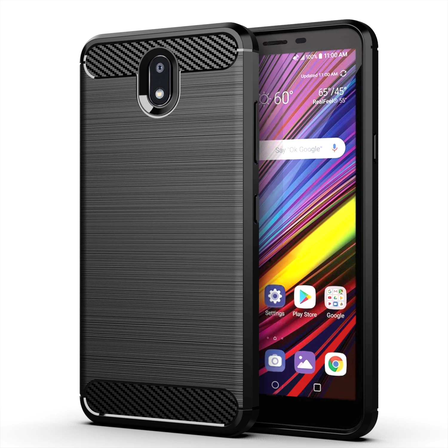 Ultra Thin Silicone Case Lg Arena2 Neon Escape+ Carbon Fiber Cover For LG Escape Plus Neon+ It V36 Shockproof Cases