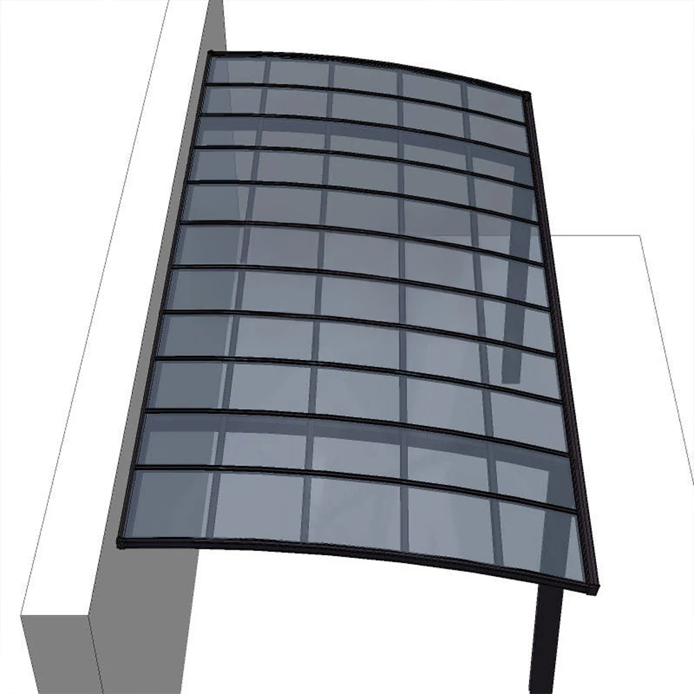 Alu Window Carport with Polycarbonate Roof Multi-Use Shed for Garage Terrace Pavilion - Color Options Available - Factory Supply