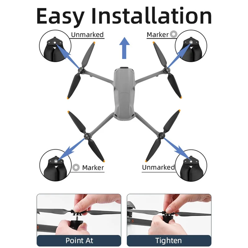 شفرة بديلة لمروحة الطائرة بدون طيار 8747F مراوح لـ DJI Air 3 ملحقات طائرة بدون طيار شفرة المراوح