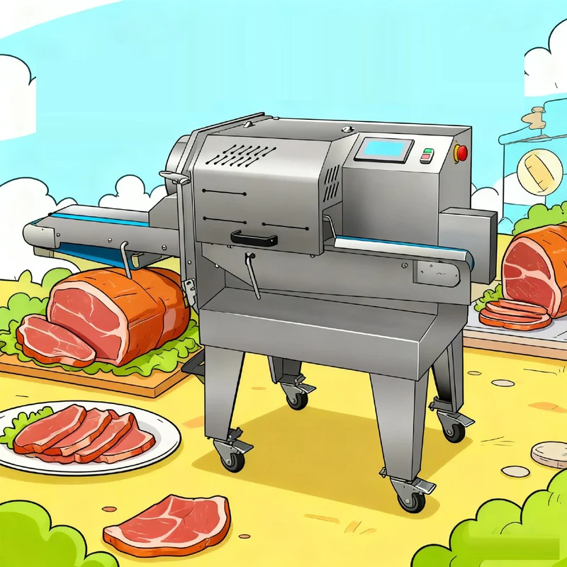 

Full automatic Cooked Meat Slicer Cuts Beef Slices Pork Slices Grilled Pork Pork Slices Slicing Machine