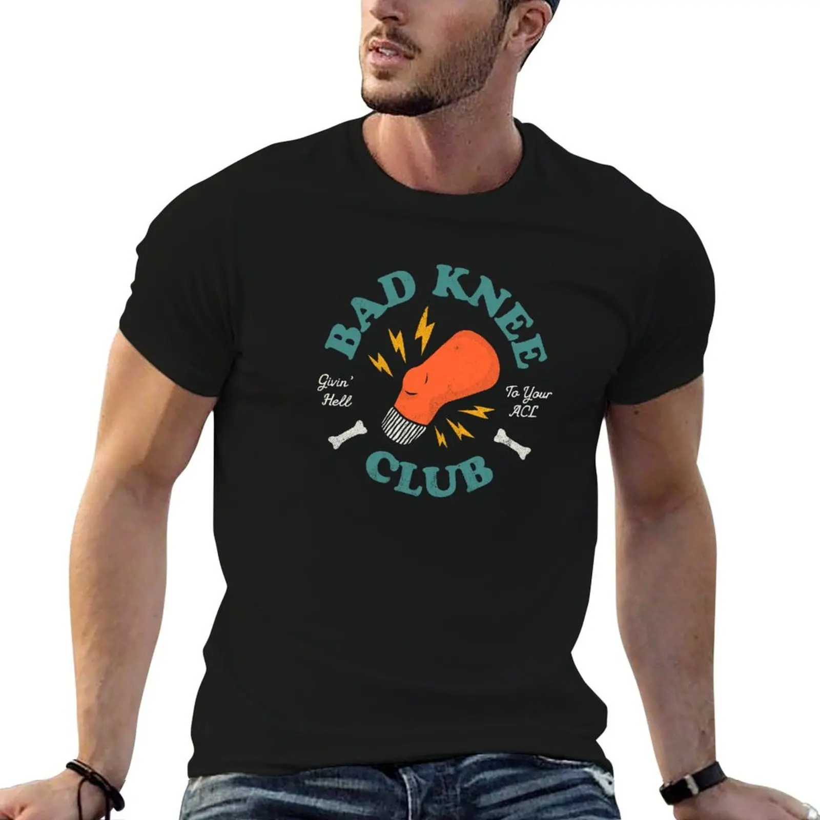

Bad Knee Club – Givin' Hell To Your ACL T-Shirt t shirt man designer man t shirt summer t shirt personalised T-shirt